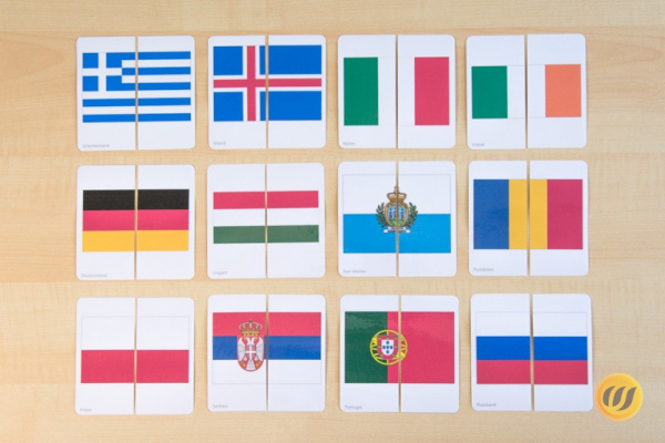Mini-Puzzle: Flaggen Europas (Download)