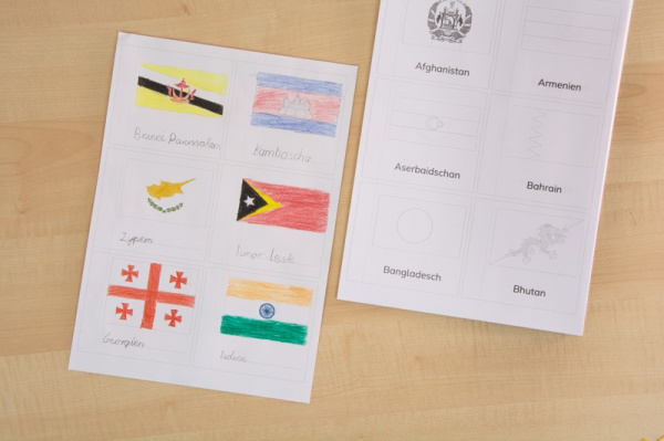 Malheft-Paket "Flaggen der Welt" (Download)