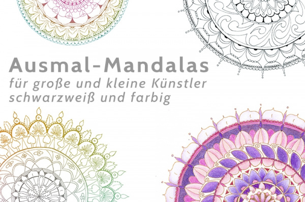 12 Mandalas, 6 Kinder-Mandalas – Bonus: 28+2 Farbvarianten