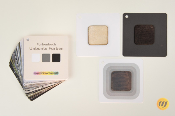 Farbenbuch: Unbunte Farben + 3 Holzchips (2. Auflage)