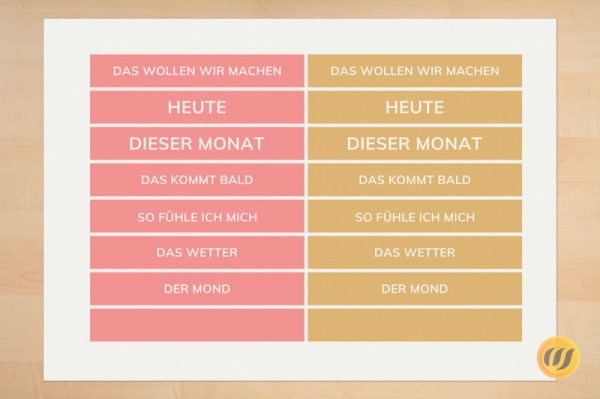 Wochenplaner - Elemente zum Download