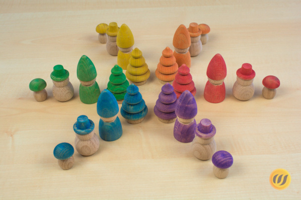 Waldfiguren-Set (Farbkreisfarben)