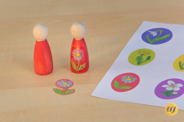 12 Blumen-Figuren passend zur Jahreskette (Bausatz)