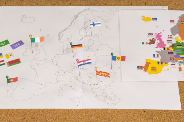 Montessori-Puzzlekarten-Alternative und Ergänzung - Länder und Flaggen der Erde (Download)