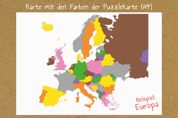Montessori-Puzzlekarten-Alternative und Ergänzung - Länder und Flaggen der Erde (Download)