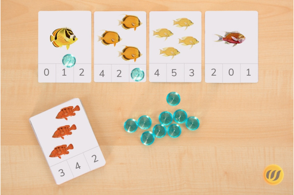 Zählkarten Fische - Download fischezaehlen