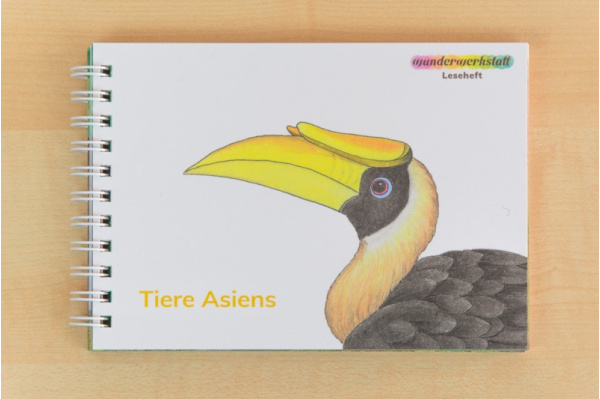 Leseheft 20 Tiere Asiens - illustriert leseheft_asien_tiere_druckerei_titel