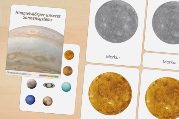 11 Nomenklaturkarten Planeten 11 Nomenklaturkarten Planeten