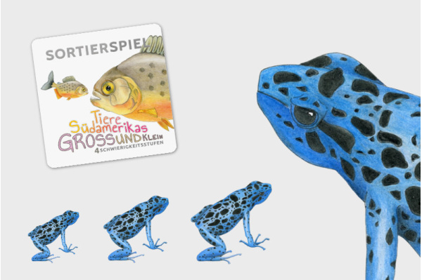 Größensortierung - Tiere Südamerikas sortier_sa_titel