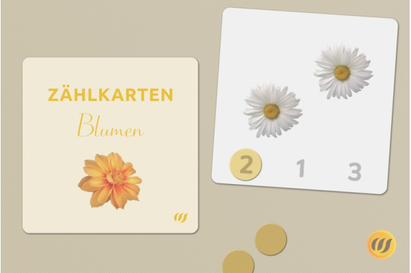 20 Zählkarten Blumen (3. Auflage) zaehl_titel_blumen