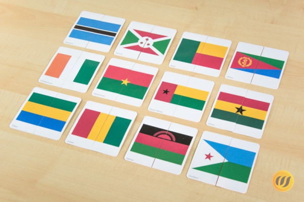 Mini-Puzzle: Flaggen Afrikas