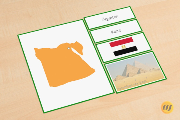 Länder Afrikas - 55 Länder passend zur Montessori Puzzlekarte afrika_puzzlekarte