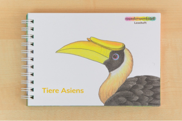 Leseheft 20 Tiere Asiens - illustriert leseheft_asien_tiere_druckerei_titel