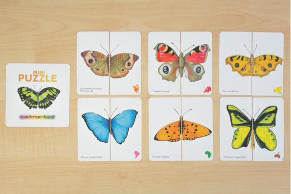 Mini-Puzzle Schmetterlinge der Erde minipuzzle_schmetterlinge_der_erde_titel