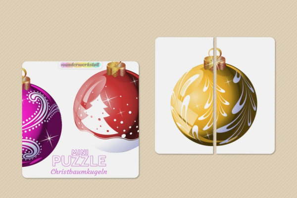 Mini-Puzzle Christbaumkugeln (Download) puzzle_kugeln-titel