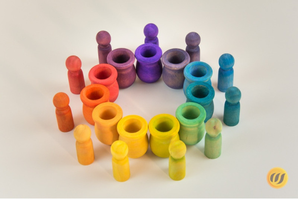 12 Regenbogen-Steckfiguren (Bausatz) regenbogengesteck