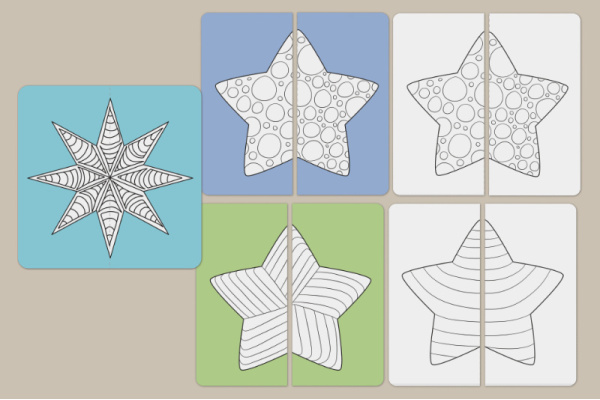 Winter-Sternen-Spiele sterne-puzzle