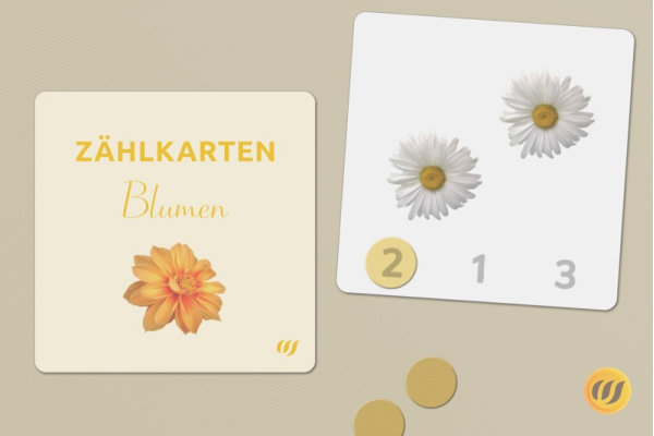 20 Zählkarten Blumen (3. Auflage) zaehl_titel_blumen