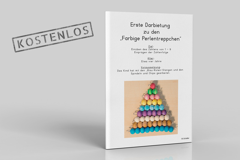Einführung in das Perlenmaterial - farbige Pyramide