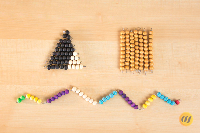 Das Schlangenspiel zur Addition nach Maria Montessori