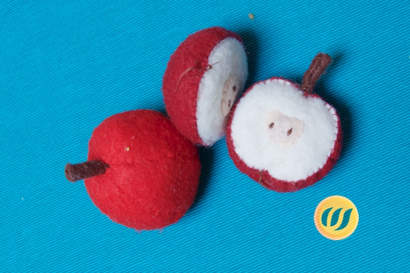 Äpfel aus Filz