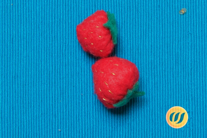 Erdbeeren aus Filz