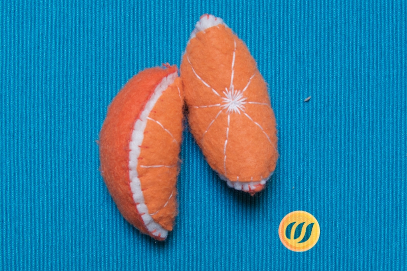 Orangenstücke