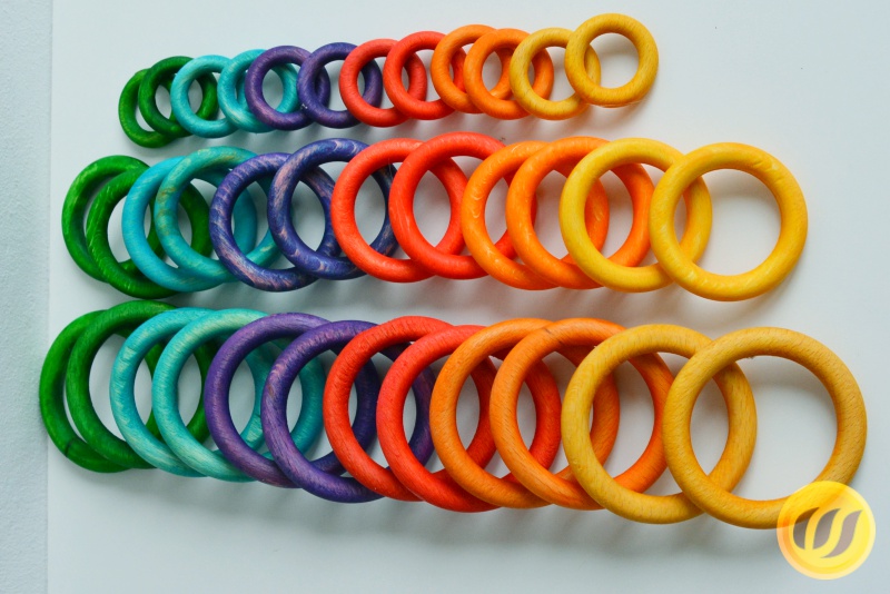 Die gefärbten Regenbogenringe